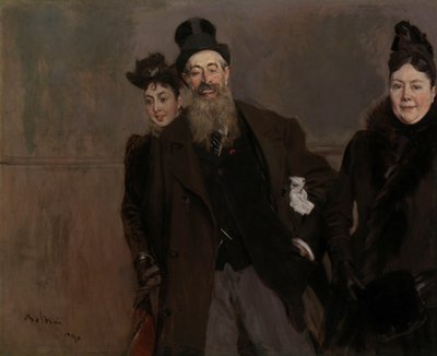 John Lewis Brown with Wife and Daughter by Giovanni Boldini